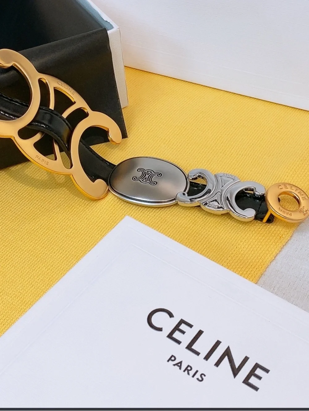 Celine. Arc de Triomphe. Multiple Hardware Interchangeable Belt